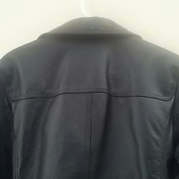 East 5th 100% Genuine Black Leather Jacket Large - Picture 3 of 4